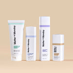 Four skincare products from 'Matter of Monday' on a beige background