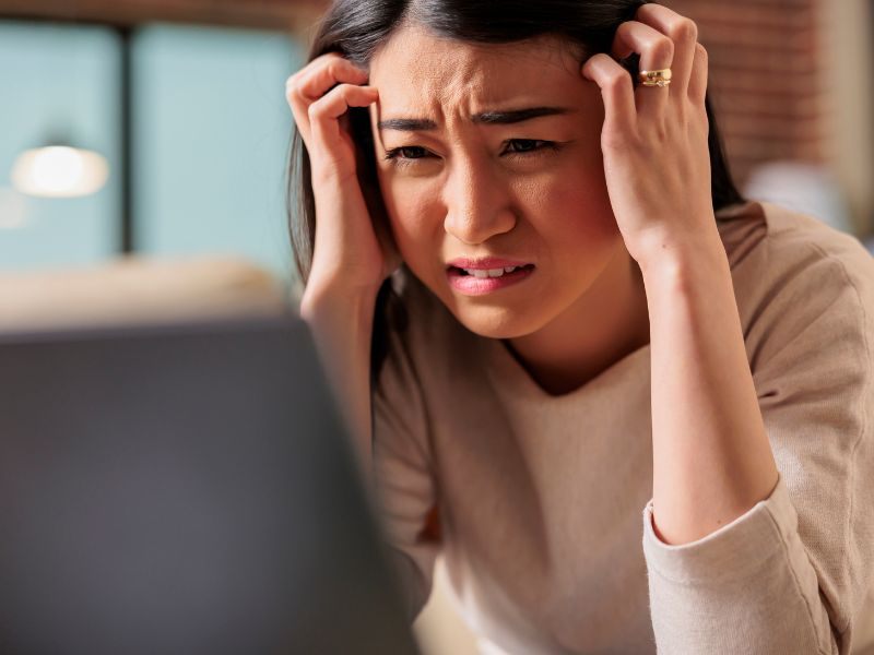 Stressed young woman 