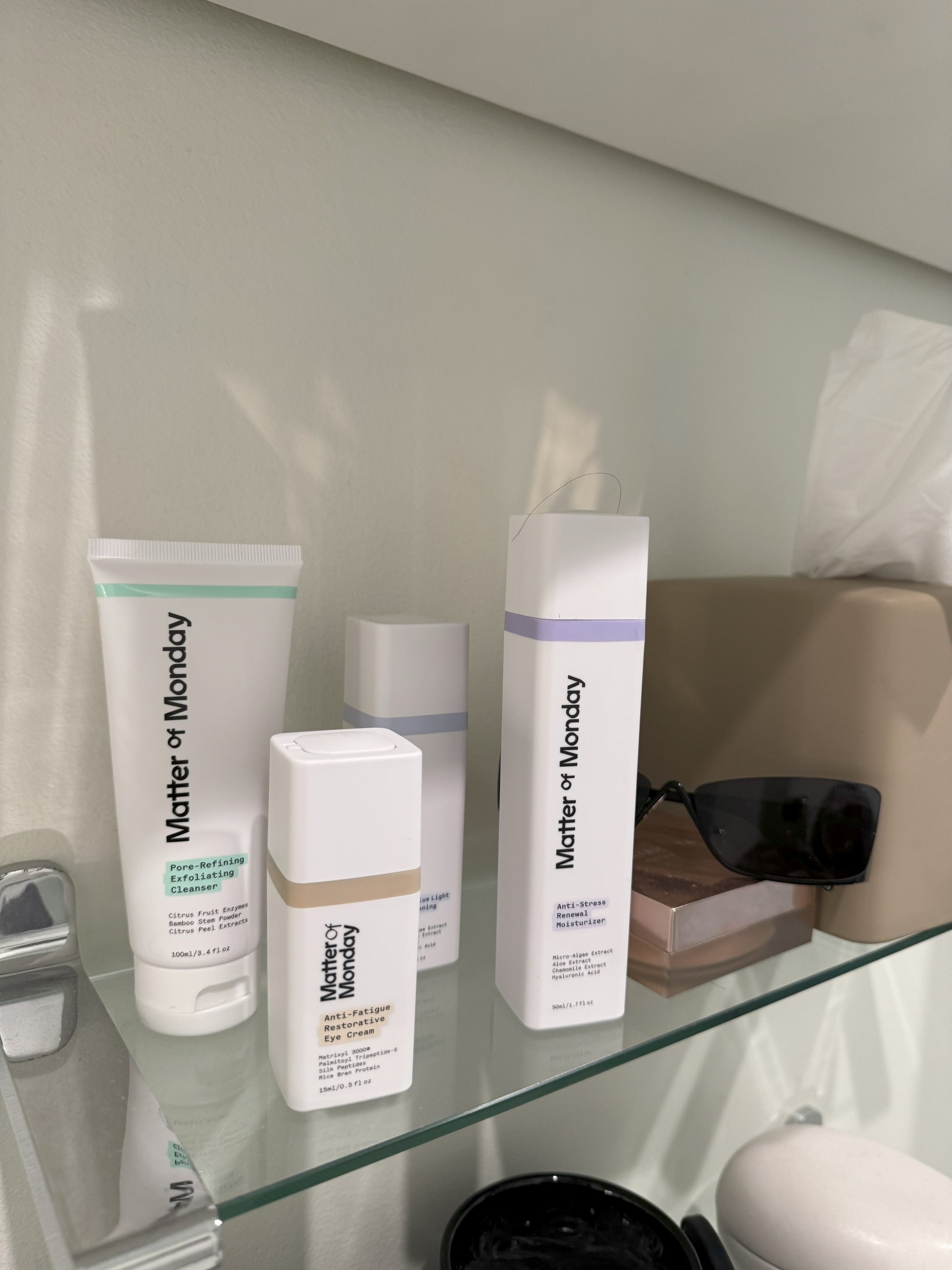 skincare on shelf