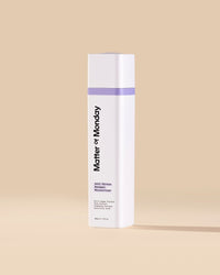 Skincare bottle labeled 'Matter of Monday' on a beige background